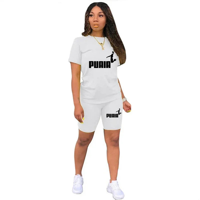 New Quality Casual Woman Clothing Summer Two Piece Set 2026 Women Tracksuit T-Shirts O-Neck Shorts Daily Short Sleeve Hot Sales
