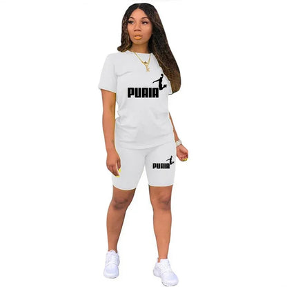 New Quality Casual Woman Clothing Summer Two Piece Set 2026 Women Tracksuit T-Shirts O-Neck Shorts Daily Short Sleeve Hot Sales