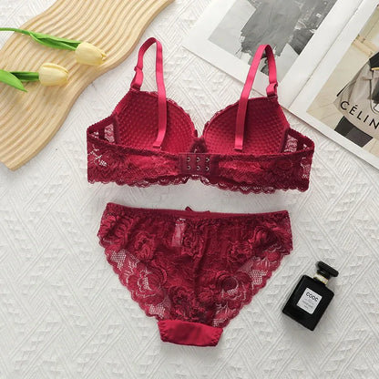 Lace Bras Set For Womens Sexy brs & panty sets Female Lingerie Embroidered 34/75 36/80 38/85 BCD Cup Underwear