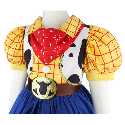 2026 New Movie Cowgirl Toy Woody Dresses For Girls Jessie Princess Costumes Kids Christmas Halloween Outfits