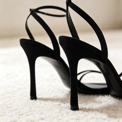 Elegant Ankle-Strap High-Heel Sandals Women Sexy Open-Toe Cross-Tied High-Heels for Ladies Summer 2026 Luxury Designer Shoes