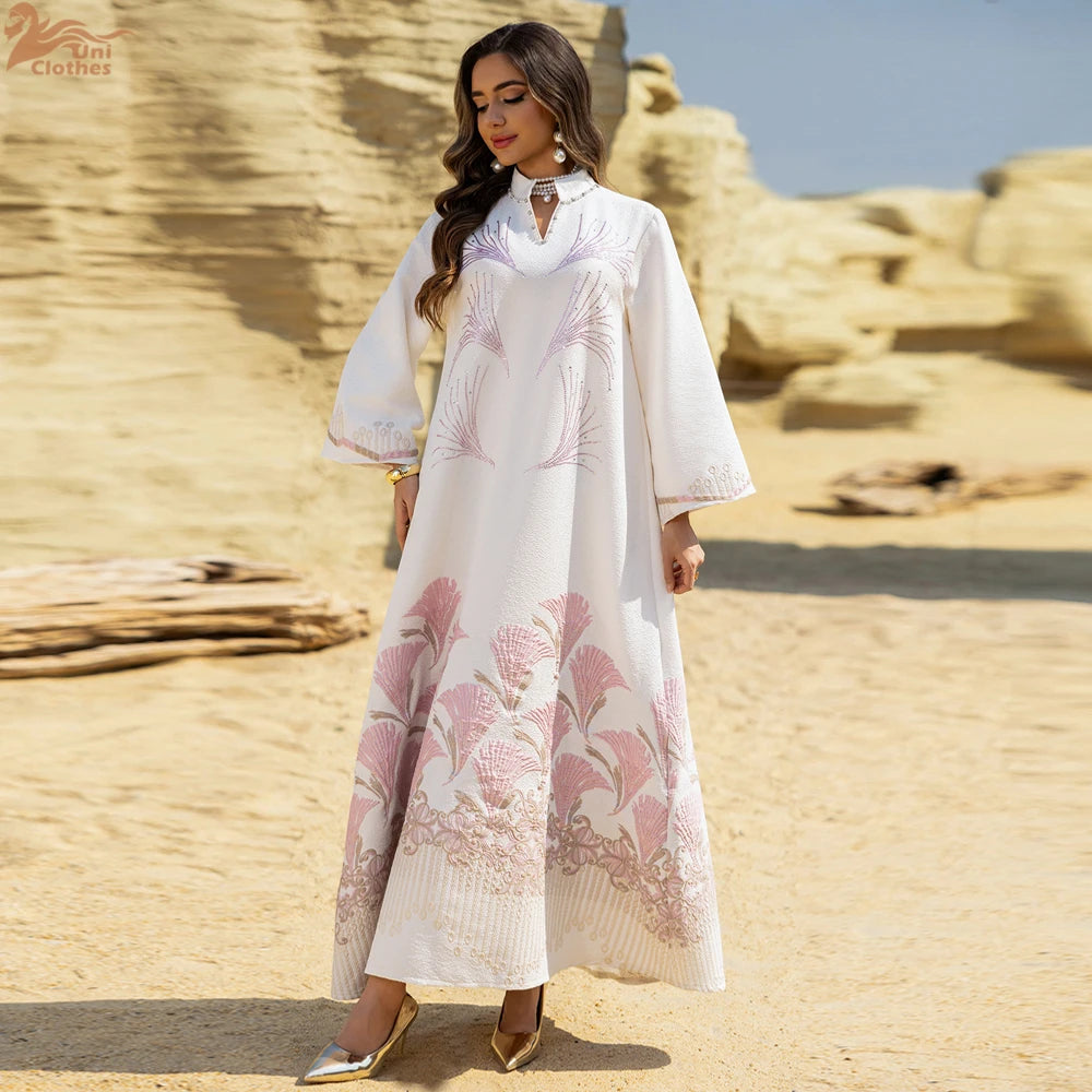 Eid Abaya Dubai Diamond Muslim Dress Women Islam Jalabiya Winkle Kaftan Turkey Kebaya Caftan Marocain Femme Robe Djellaba Abayas