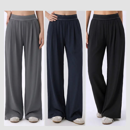 Women Loose Wide Leg Pants Casual Sweatpants with Pockets Lightweight Summer Trousers Comfy Lounge Yoga Pants