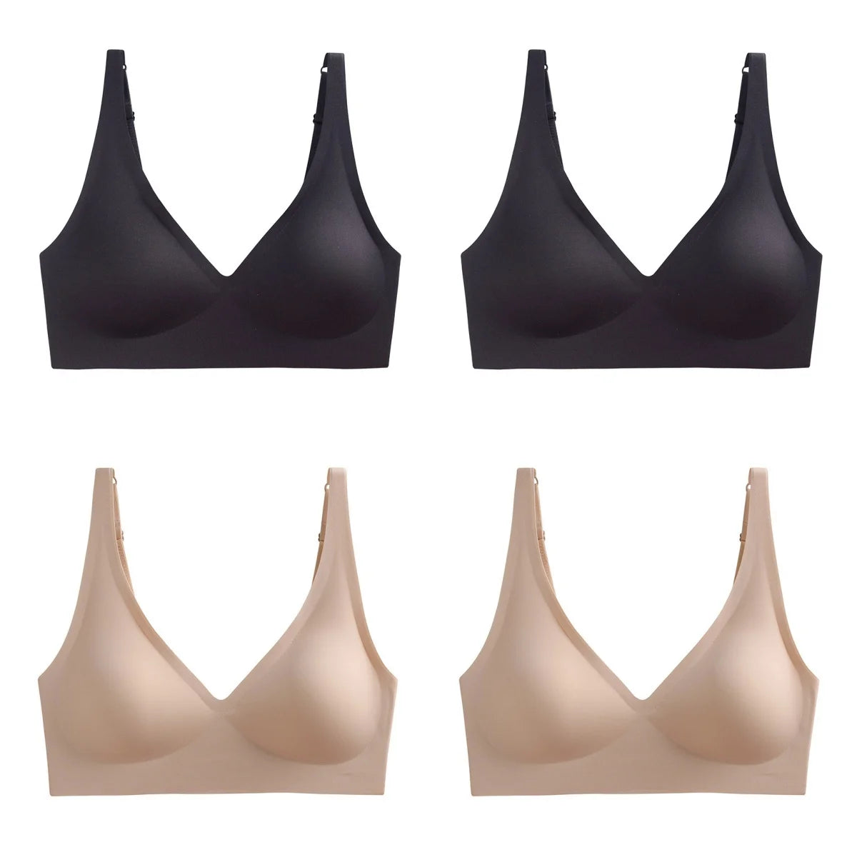 4Pcs/Set Seamless Bras For Women Wireless Brassiere Soft Padded Underwear Female Push Up Underwear Sexy Lingerie Intimates