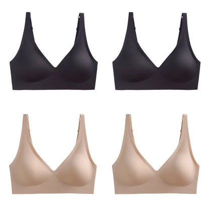 4Pcs/Set Seamless Bras For Women Wireless Brassiere Soft Padded Underwear Female Push Up Underwear Sexy Lingerie Intimates