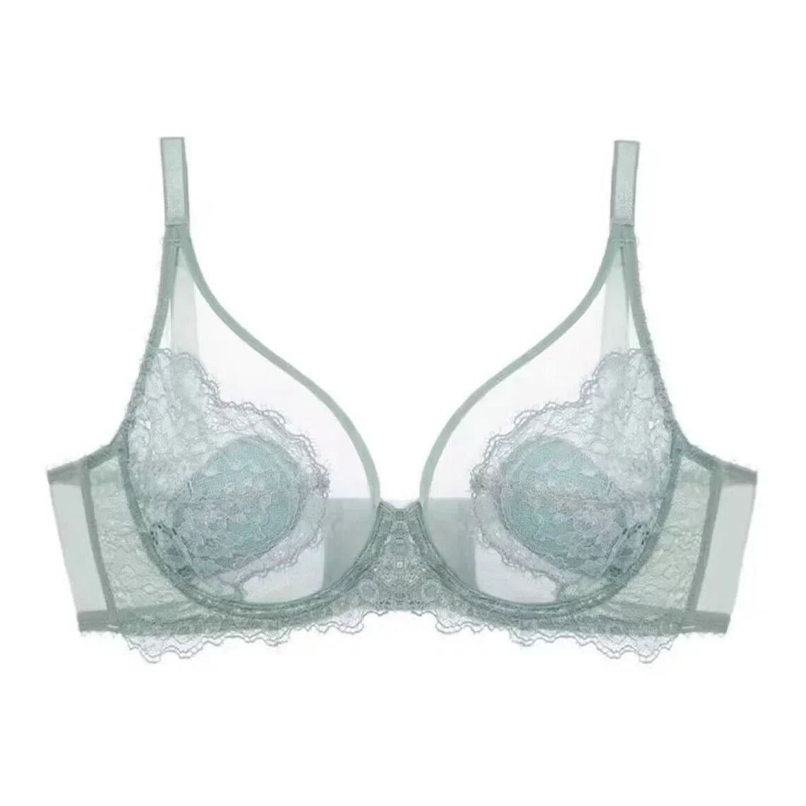 Pink Underwear for Women, Thin, Large Breasts, Small Breasts, Gathered Full Cups, Anti-drooping, Ultra-thin Bra. Bra Set