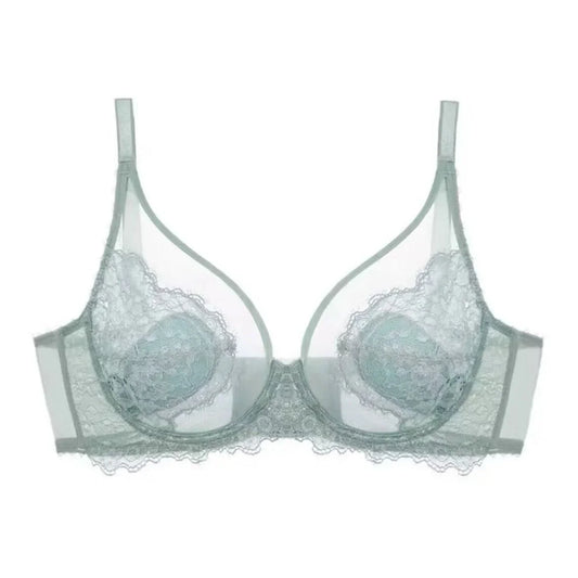 Pink Underwear for Women, Thin, Large Breasts, Small Breasts, Gathered Full Cups, Anti-drooping, Ultra-thin Bra. Bra Set