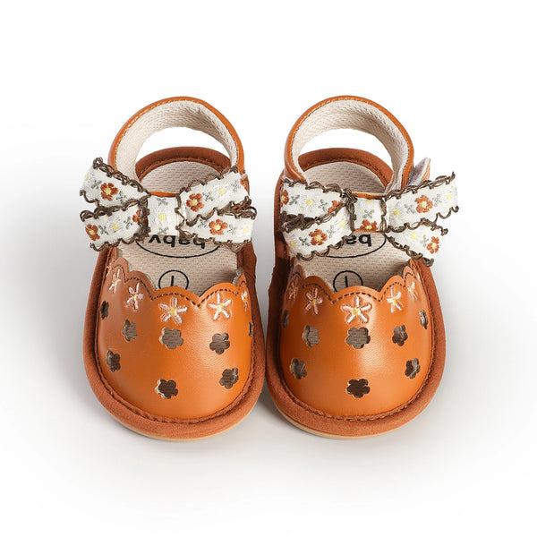 0-18months Baby Girl Sandals Flexible PU Leather Non-slip Flower Sandals  for women Summer Flats Shoes