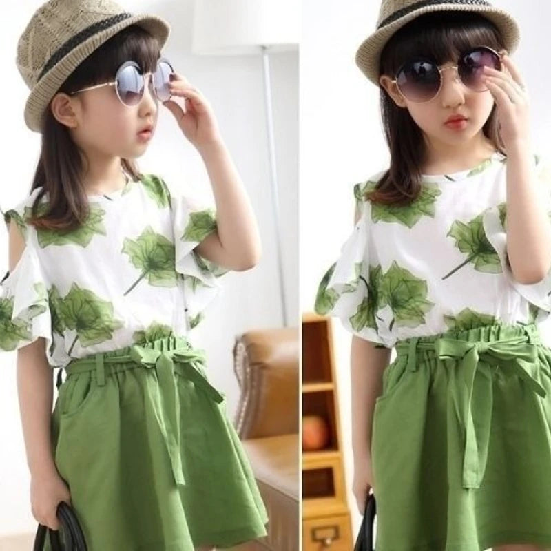 Children's Sets 8 To 14 Year Old Girls Clothes Outdoor Kids Girl 12 Years Fashion Letters Summer Luxury From 13 Child Girl's Set
