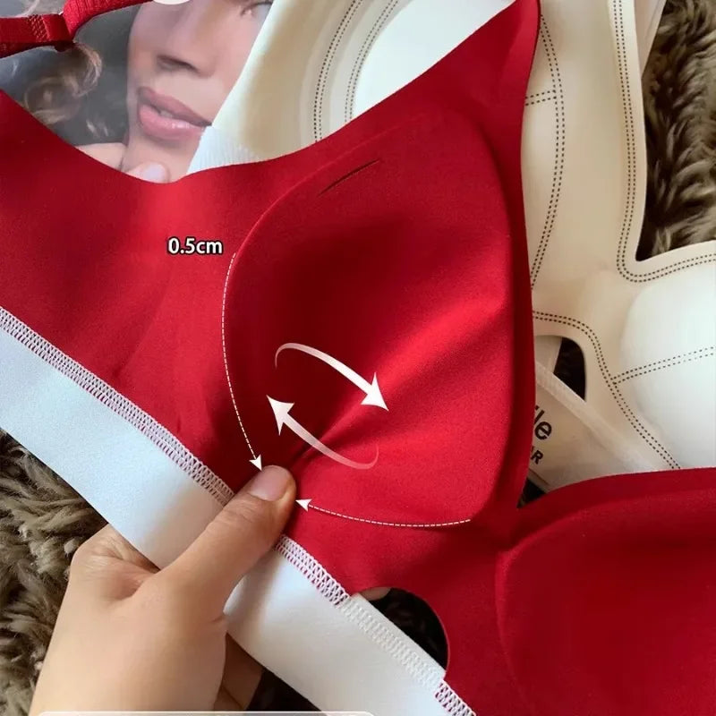 SP&CITY Thin Breathable Hollow Ut Seamless Women's Bra Small Chest Gathering Traceless Sexy Brassier Comfortable Daily Lingerie