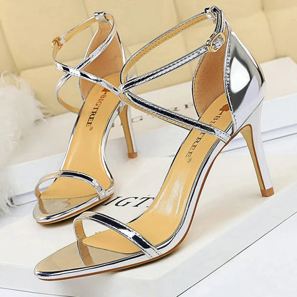 BIGTREE Shoes Buckle Strap High Heels 2026 New Women Heels Sandals Stiletto 11cm Sexy Heels Party Shoes Women Pumps Ladies Shoes