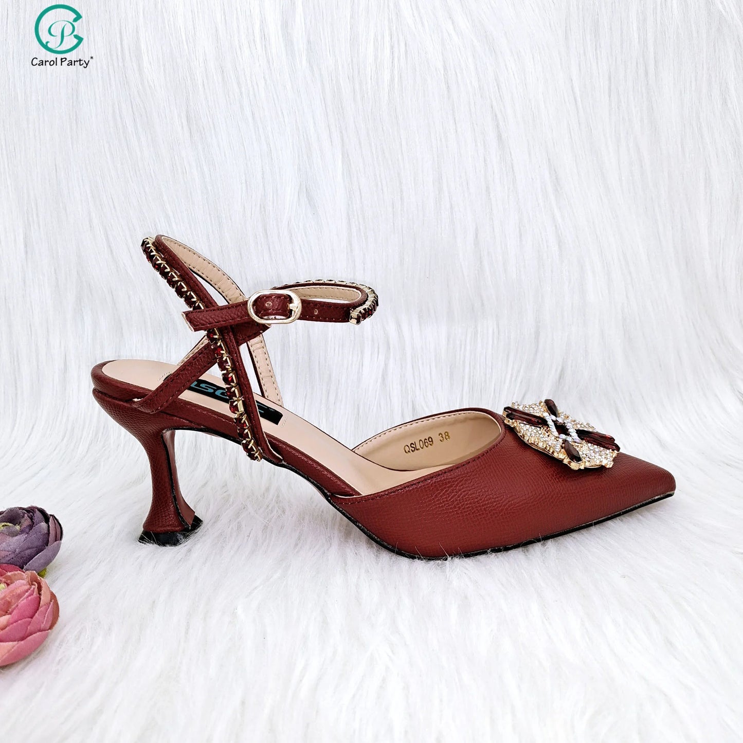 QSGFC New Luxury Women's Shoes Comfortable SS Class High Heels Bag in Spring, Summer, and Autumn