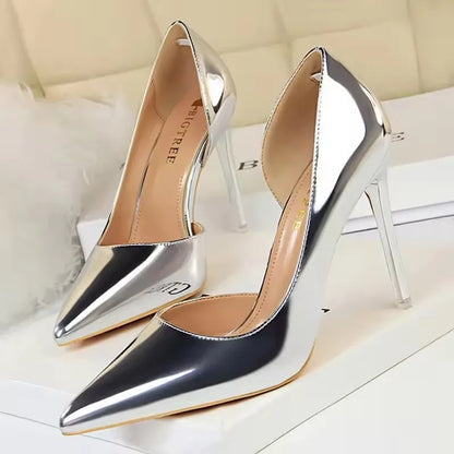 BIGTREE Shoes Sexy Woman Pumps Patent Leather High Heels Plus Size 43 Women Shoes Heels 2026 Stiletto Ladies Shoes Wedding Shoes