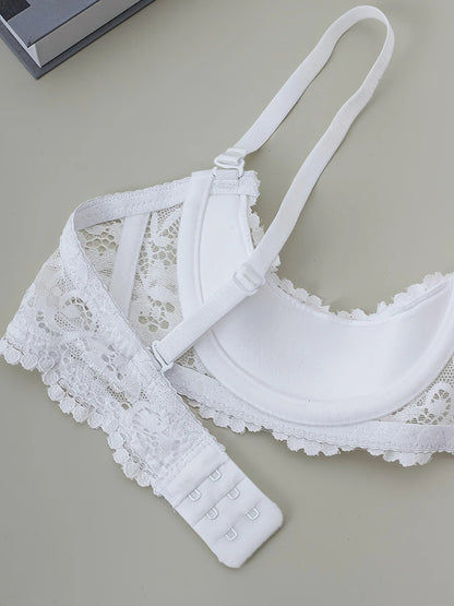 Women's Lace Open-Cup Underwire Bra, Soft, Skin-Friendly, Breathable, Plus-Size Sexy Lingerie