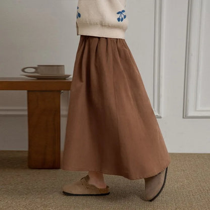 Kids' Pleated Mini Skirt for Tween Girls 2025 Autumn Season Korean Style Simple Design Versatile for School Outdoor