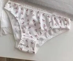 Japanese Sweet Lolita Bra&Panty Set Cherry Strawberry Print Wireless Comfort Bralette Anti Sagging AB Cup MOYISU 32-38-Sexy Bras