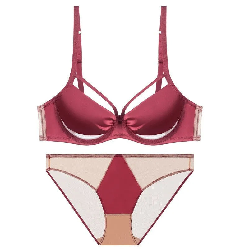 섹시 Push Up Bra Victoria Style - Wireless Slimming Lingerie Large Breasts, French Thin Tapered Bralette Anti Sag T-Shirt Bra