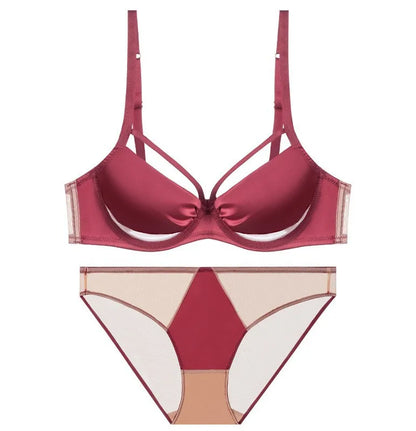 섹시 Push Up Bra Victoria Style - Wireless Slimming Lingerie Large Breasts, French Thin Tapered Bralette Anti Sag T-Shirt Bra