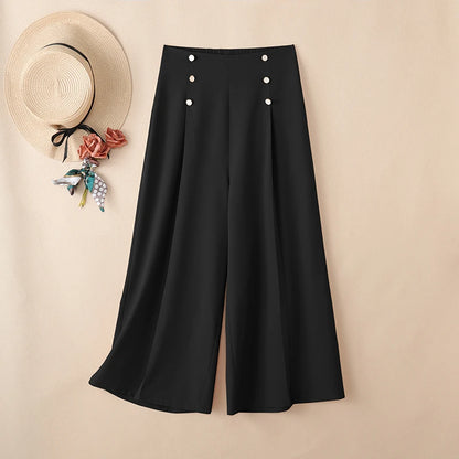 ZANZEA Summer Women High Waist Officewear Pants Stylish Pleated Trousers Elegant Casual Solid Loose Wide Leg Pantalon Streetwear