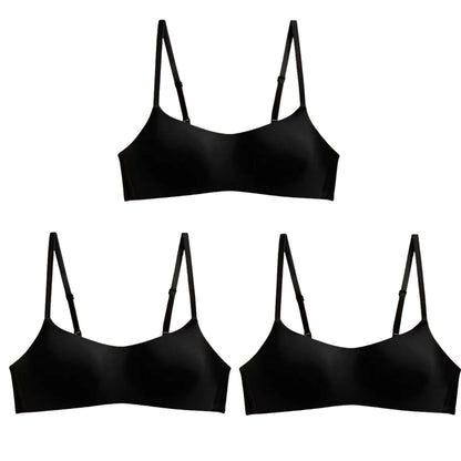 3Pcs/Lot Women Seamless Square Neck Bra Wireless Smooth Invisible Bralette Sexy Lingerie 1/2 Cup Non-detachable Brassiere S-XL