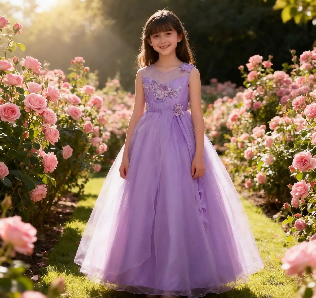 4-15 Year Teens Party Prom Dress Wedding Flower Girl Dress Kids Girls Elegant Princess Sleeveless Pageant Formal Long Dress
