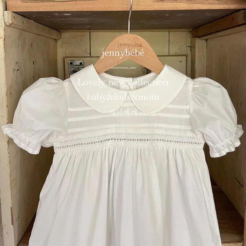 Newborn Baby Girl Birthday Romper Outfits Princess Wedding Bridesmaid Wear Evening Party Dresses Vestidos Summer Toddler Clothes