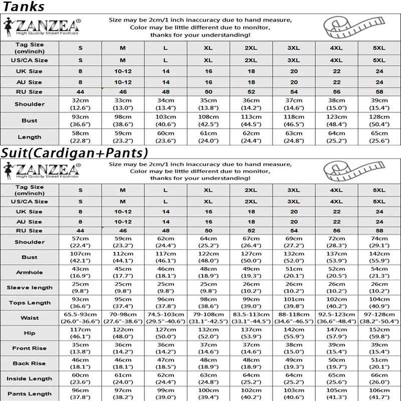 ZANZEA Feamle Cardigan Sleeveless Tanks Tops With Pants Stylish Women 3 Pieces Sets Casual Holiday Outfits Solid Color Tracksuit