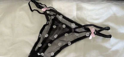 Ladies Polka Dot Lace Embroidery Bra Panty Set Soft Underwire Sheer Mesh Unlined Support Everyday Intimate Lingerie 32-38 Suit