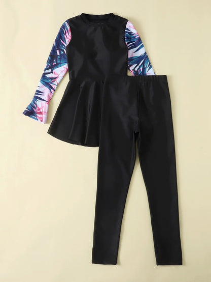 2026 Girls Swimsuit Long Sleeve Beach Dress & Pants Kids Swimwear Female Children's Bathers Bathing Swimming Swim Suit Beachwear