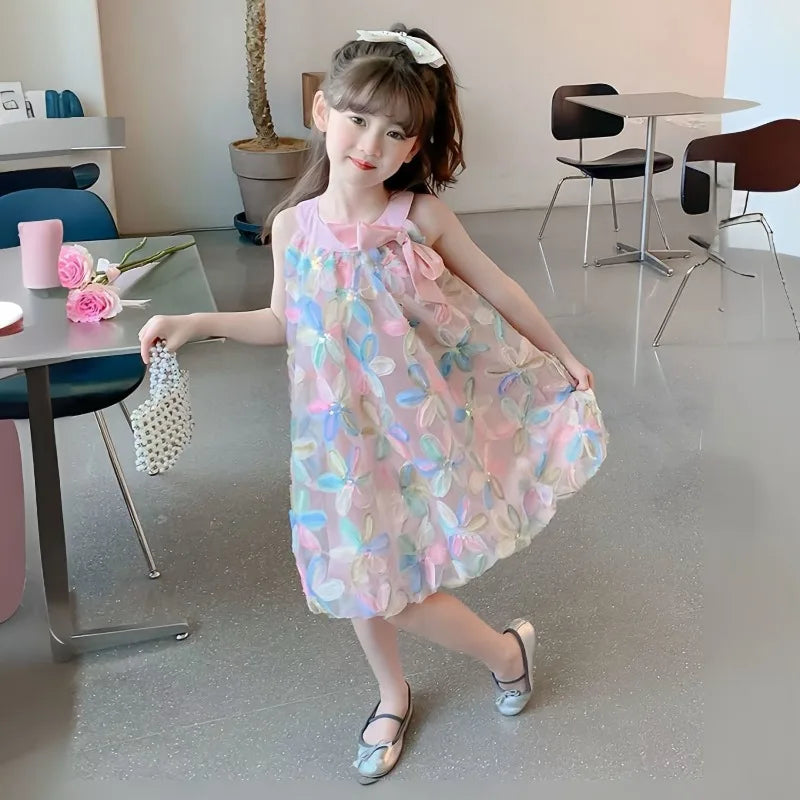Floral Print Children's Dress Girl 8 To 12 Years Kid's Summer 4 Year Old Clothes Girls From 10 14 9 Child Skirt Kids Luxury 7 11