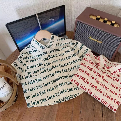 Boys Girls Kids Summer Shirt Children's Alphabet Print Casual Short Sleeve Top 2026 New Fashion Tee for Baby Toddler