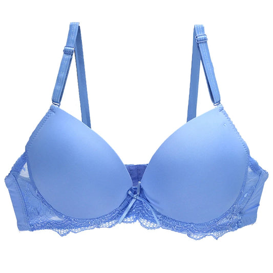 2023 New Sexy Push Up Bra BCDE Cup Women Pink Blace Blue Green Khaki Purple White Brassiere Underwear Underwire Female Lingerie