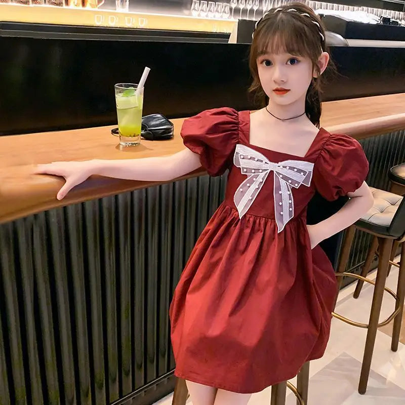 Princess Dress Fashion Holiday 2025 Girls Casual Dresses 10 12 Years Old Girl Summer Clothes Girls' Frock 4 Children From 8 14 6