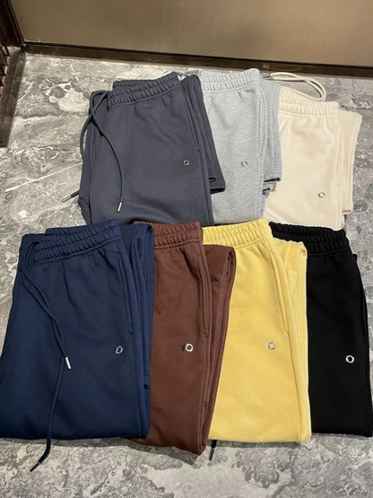 Casual Loose Black Wide Leg Pants Cotton Sports Straight Trousers Women Spring Elastic High Waist Drawstring Women's Sweatpants
