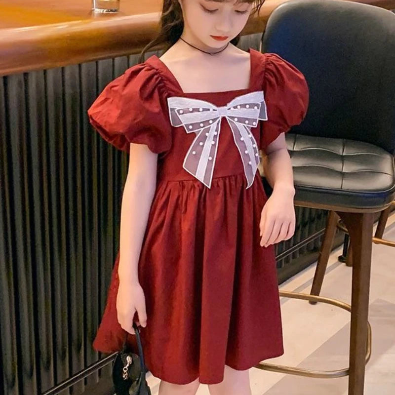 Princess Dress Fashion Holiday 2025 Girls Casual Dresses 10 12 Years Old Girl Summer Clothes Girls' Frock 4 Children From 8 14 6