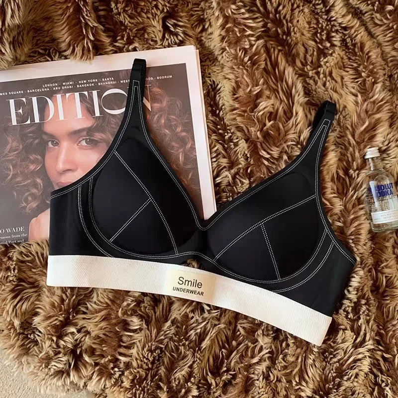 SP&CITY Thin Breathable Hollow Ut Seamless Women's Bra Small Chest Gathering Traceless Sexy Brassier Comfortable Daily Lingerie