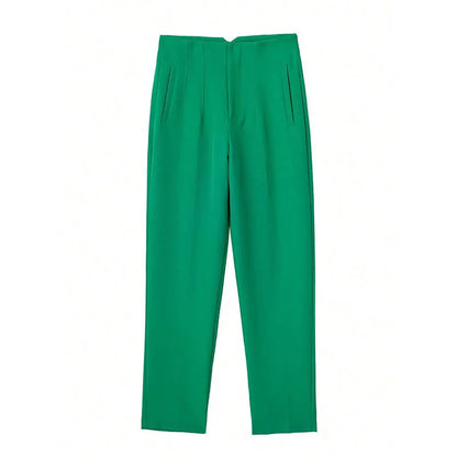 2024 Woman Solid Trouser High Waist Slim Zipper Fly Long Pants Female Wild Commute Office Lady Woman Pencil Pant Street