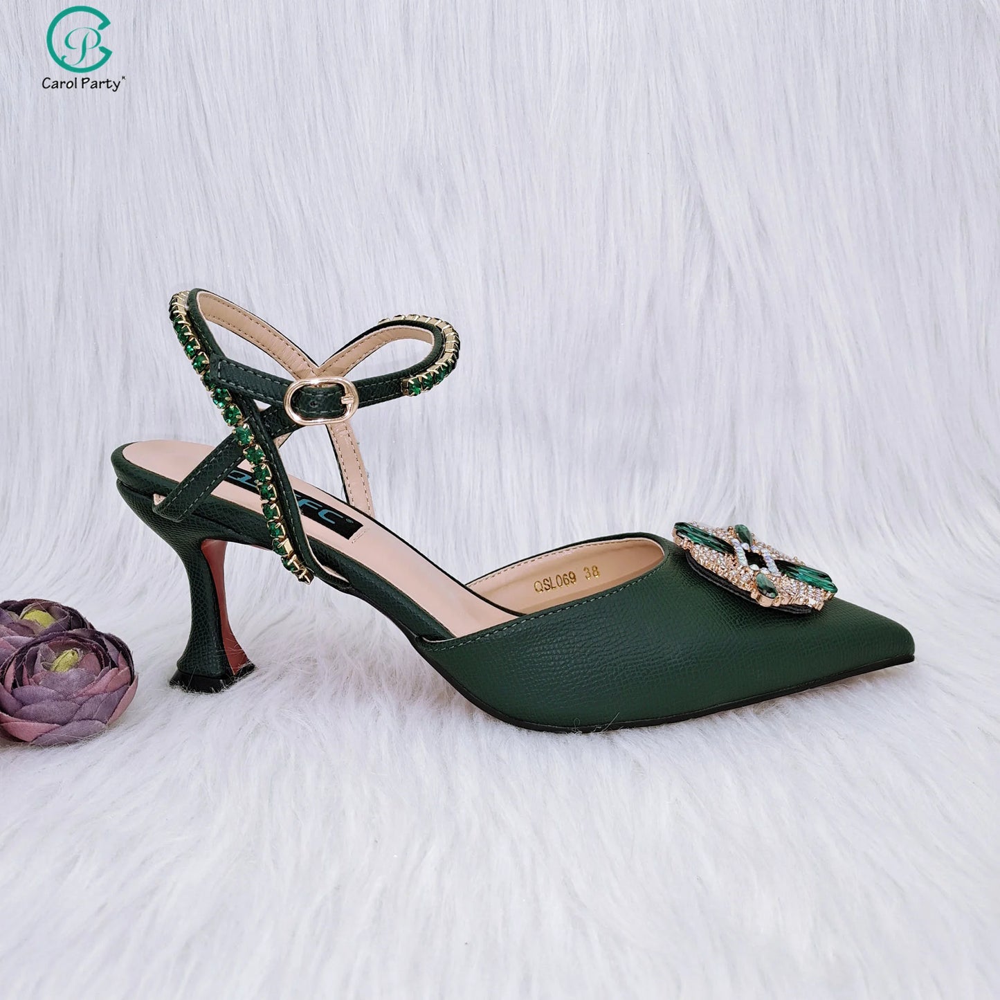 QSGFC New Luxury Women's Shoes Comfortable SS Class High Heels Bag in Spring, Summer, and Autumn