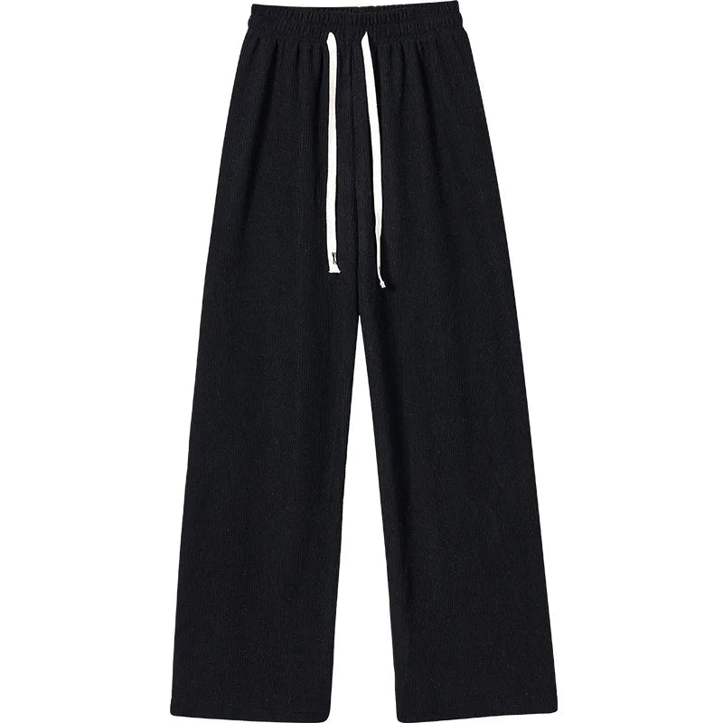 Women Long Pants Spring Autumn Women Elastic Waist Straight Long Wide Leg Pants Casual Female Long Pants Trousers