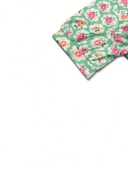 Women's Retro Ethnic Floral Art Print Casual Shirt
