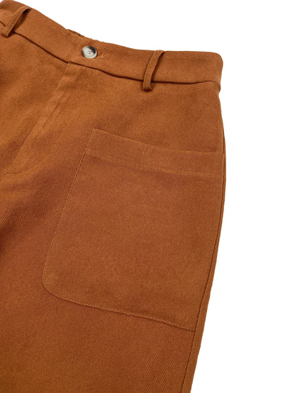 Women's Plain Pocket Button Front Wide Leg Pants, Casual High Waist Trousers for Daily Wear, Ladies Bottoms for All Seasons