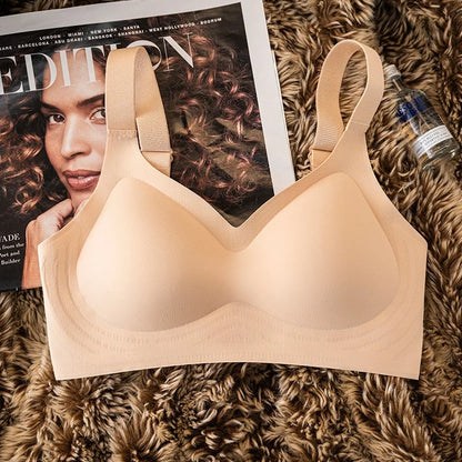 Push-Up Bras For Women Plus Size Seamless Bra Non-wire Wide Adjustable Straps Underwear Sexy Lingerie Comfort Intimates M-3XL