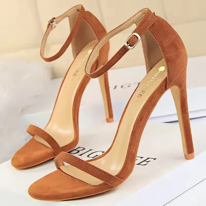 BIGTREE Shoes Kitten Heels Women's Open Toe Sandals Summer Women Pumps Sexy High Heels Fashion Stiletto Ladies Shoes 5 Color