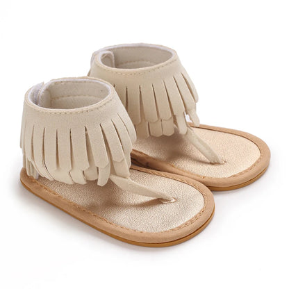 Summer 0-18M Female Baby Apricot Sandals Bow High Quality Soft Bottom Anti slip Breathable First Walking Shoes