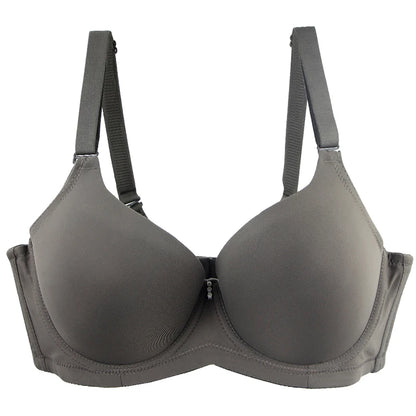 2023 New Sexy Full Cup Bras Black Gray Pink Red Beige Underwear Comfortable For Women DE Cup Female Solid Plus Size Lingerie