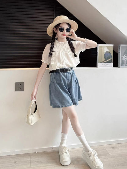 Elementary Girl Summer Clothes Girls Outfit Sets Clothing 4 7 Years Cartoon Children's Fashion Child Set Korean Kids 8 Boutique