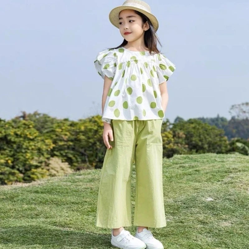 Children's Clothing 7 To 12 Years Child Summer Set 4 Girl Clothes Sets Kids Girls Teenagers T-shirt 10 Old Top Bottom 8 14 Year