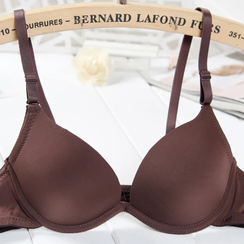Sexy Womens Lingerie Small Breasts Deep V Brassiere Support Bra Underwired Bralette Padded Bh Top 28-36 AA A B Cup